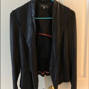 AKIRA Black Leather Blazer